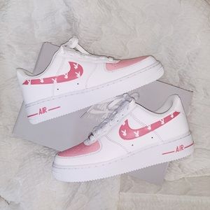 Custom Playboy Bunny Nike Air Force 1 Sneakers